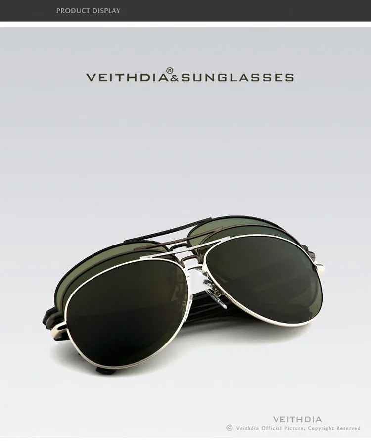 VEITHDIA Винтажные Солнцезащитные очки Мужские брендовые дизайнерские поляризованные мужские солнцезащитные очки gafas oculos de sol masculino 2670