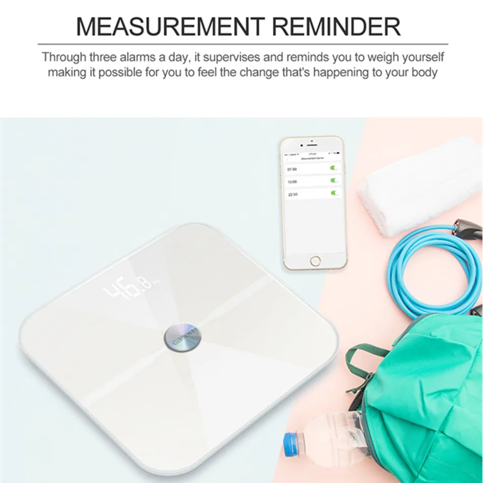 

T6 Smart Scales Floor Scientific Electronic LED Digital Body Weight Bathroom Household Balance Bluetooth APP Android