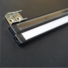 5-30 шт/партия 40 дюймов 1 м led бар свет корпус, анодированный черный светодиодный алюминиевый профиль с крышка диффузора для 12 В 24 в 8-12 мм полосы