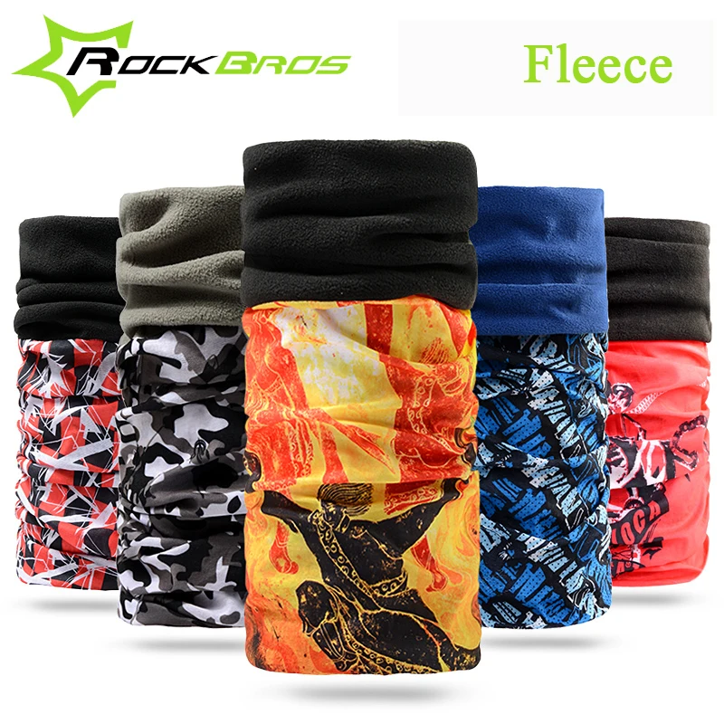 

RockBros Winter Fleece Thermal Bandana Multi-function Magic Headband Neck Warmer Mask Scarf Bicycle Bike Cycling Bandanas Cap