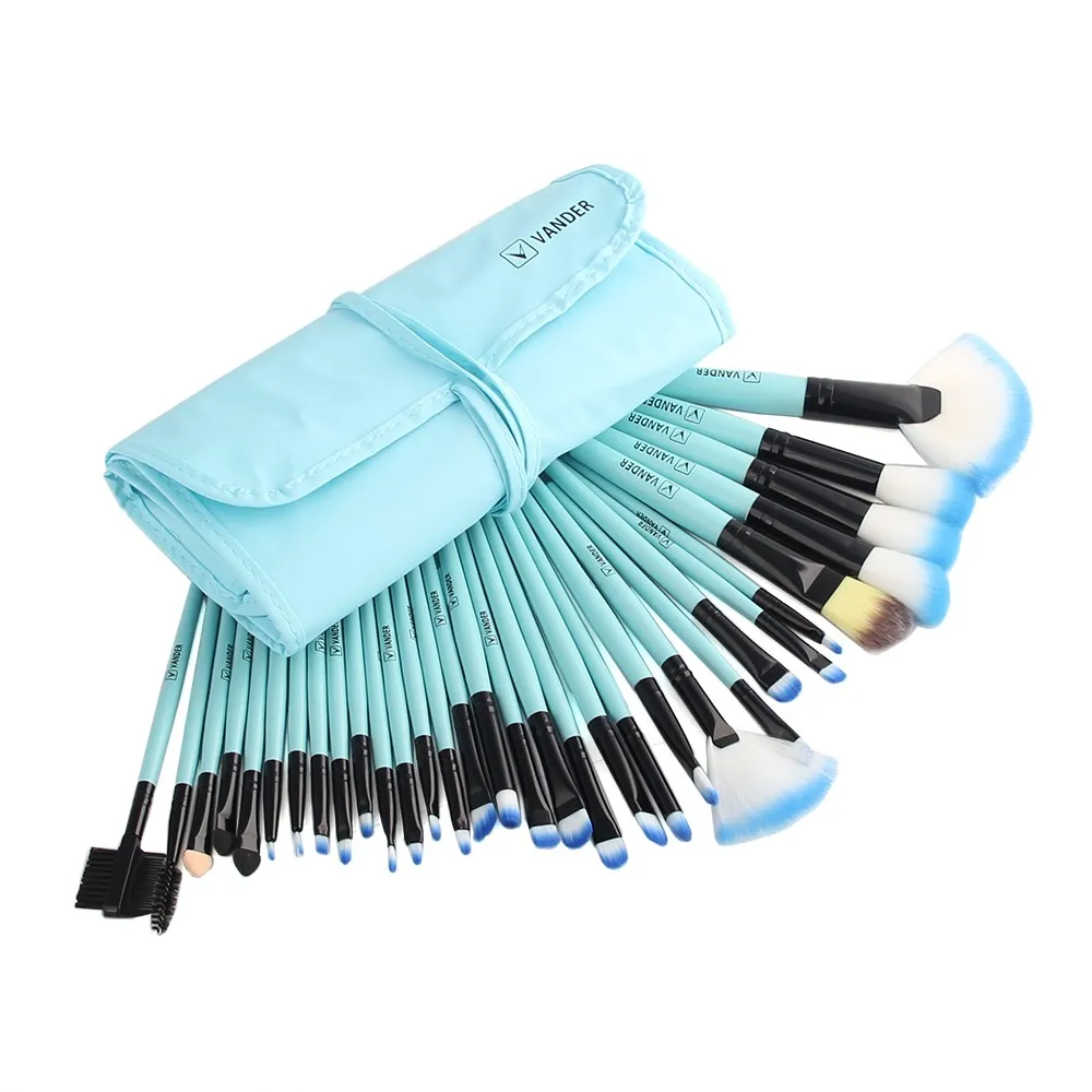 Murah Vander 32 Pcs Set Profesional Riasan Sikat Foundation Bayangan Mata Lipstik Bubuk Kuas Make Up Alat W Tas Pincel maquiagem