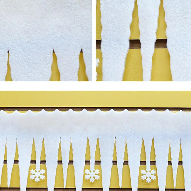 Завышенная стоимость белый Снежинка ледяная полоса Рождественский Декор, орнамент, праздничные вечерние украшения для окон, 2 шт./лот