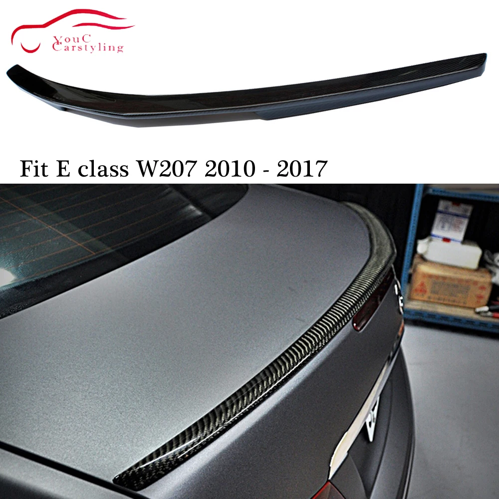 W207 AMG стиль углеродное волокно задний спойлер багажник губа багажника для Mercedes E