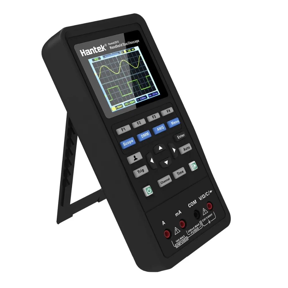 

Hantek 3in1 Digital Oscilloscope+Waveform Generator+Multimeter Portable USB 2 Channels 40mhz 70mhz LCD Display Test Meter Tools