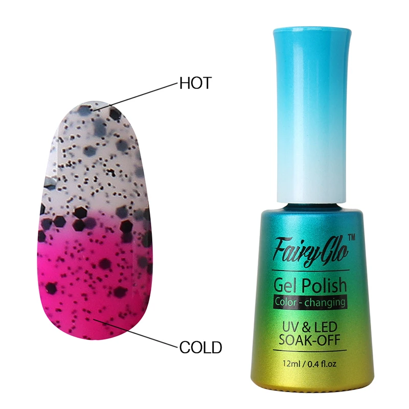 FairyGlo 12 мл гель для ногтей термо меняющий цвет штамповка Краска Лак-эмаль для ногтей Vernis a Ongle Nagellak Гель-лак Lucky Ink Nails - Цвет: 5005