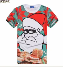 Santa Claus Odd Cookies Ugly Christmas T Shirts for Men and Women Full Print 3D X-mas Tee Shirt M-XXL