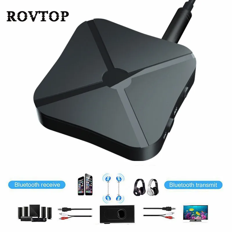 

2 in 1 Bluetooth Receiver Transmitter Stereo Music Wireless Bluetooth Audio Adapter 3.5mm AUX Audio For TV PC MP3