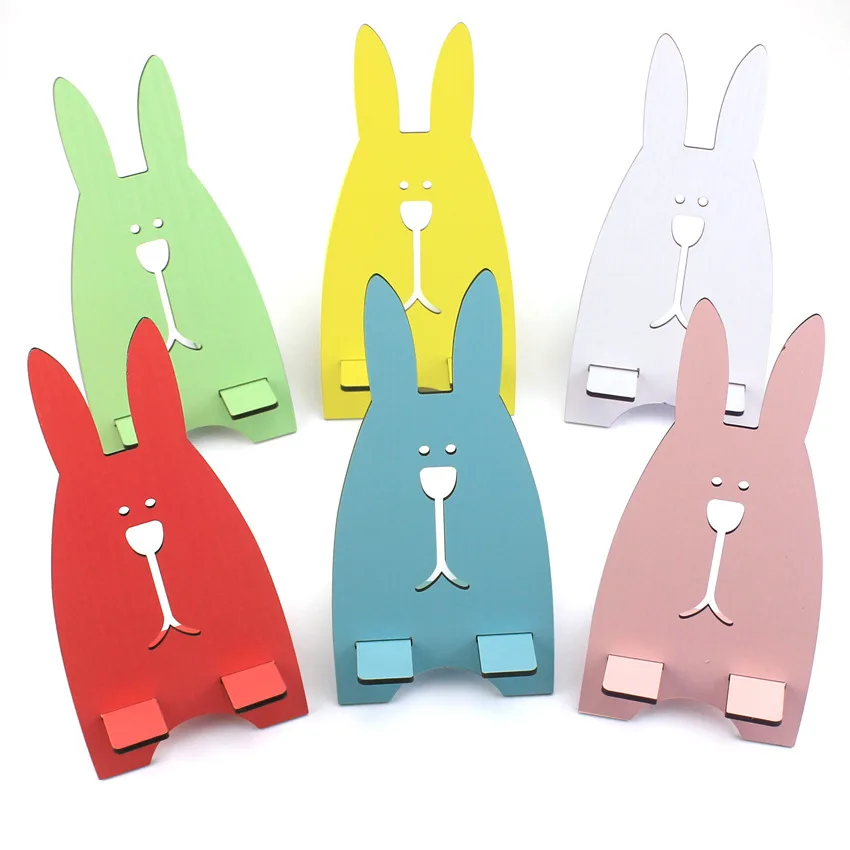 Buy Wooden Universal Phone Holder Cute Rabbit Desk