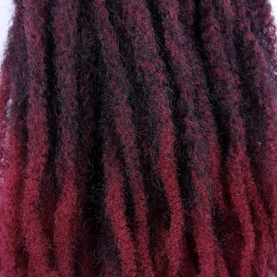 FALEMEI Afro Kinky Marley Hair Braids 20roots 100g/pack Ombre Crochet Braids Hair Extension Synthetic Crochet braiding hair