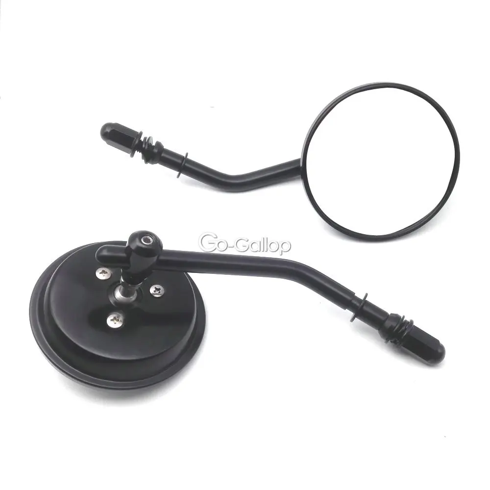 Black Rear View Side Mirrors For Harley Sportster XL 883 1200 Dyna Street Bob US