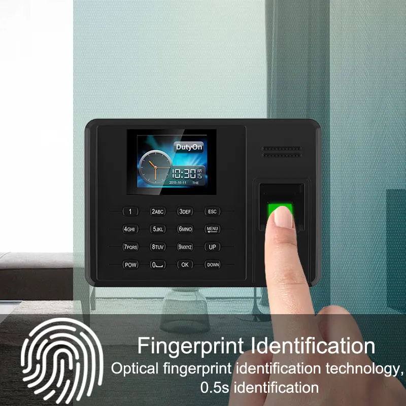 Time Attendance Fingerprint TCPIP USB Password Office Time Clock Employee Recorder Electric Biometric Fingerprint Attendance