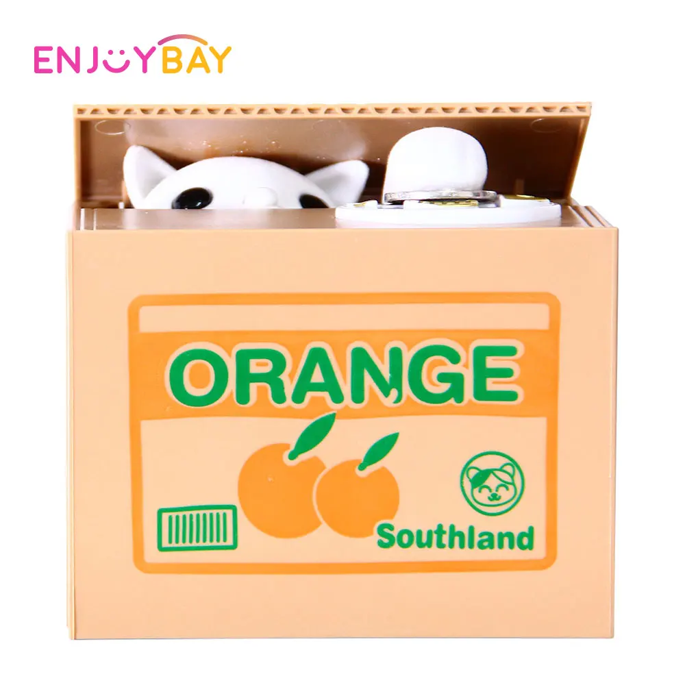 Enjoybay Mischief Saving Box Little Cat Steal Money Toy Funny Animals Cat Automatic Electric Steal Coin Piggy Bank Gift for Kids цена Enjoybay Mischief Saving Box Little Cat Steal Money Toy Funny Animals Cat Automatic Electric Steal Coin Piggy Bank Gift for Kids цены онлайн