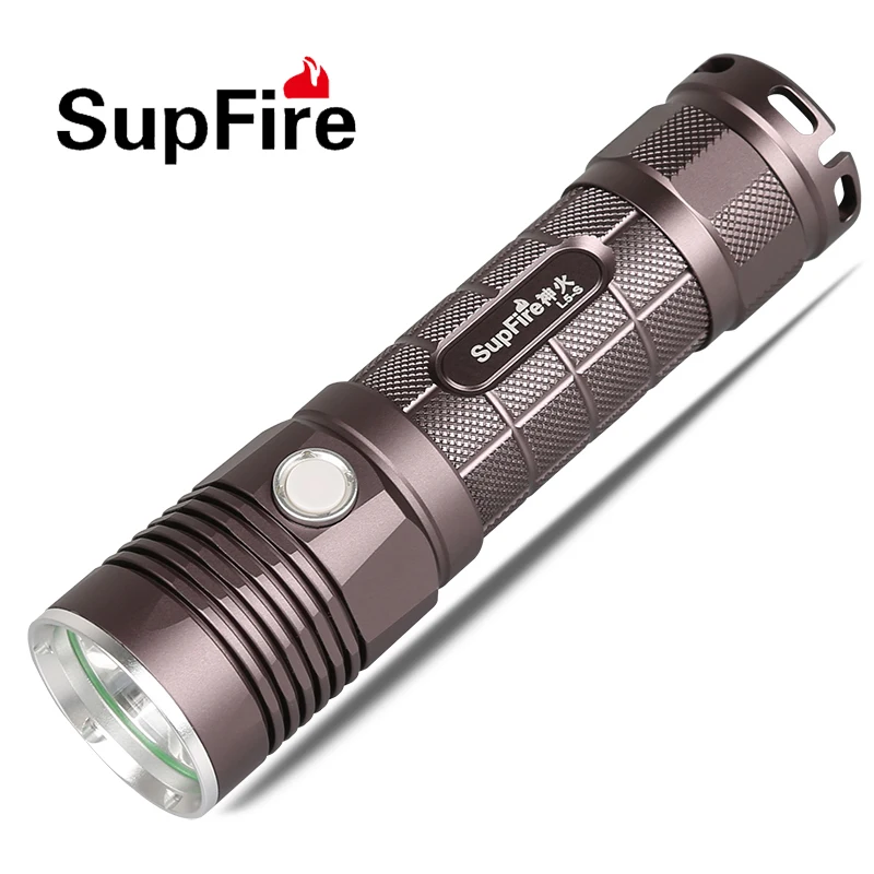 SupFire l5-s CREE xm-l T6 10 Вт USB кабель для зарядки светодиодный фонарик 1100 люмен светодиодный фонарик 18650 Батарея