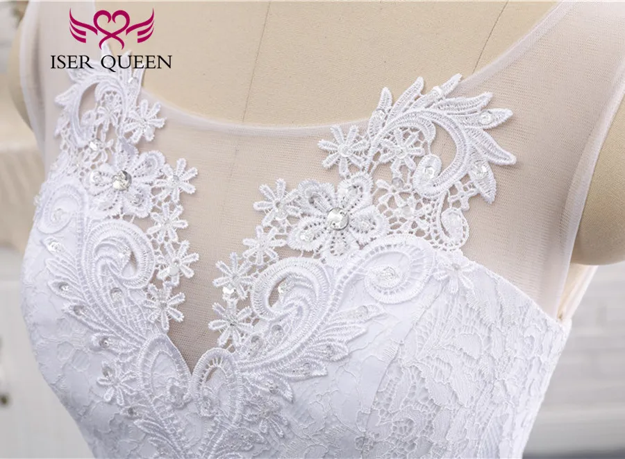 Real Photo African Lace Mermaid Wedding Dresses Pure white Vintage Bridal Dress Wedding Gown Plus Size Wedding Dress W0193