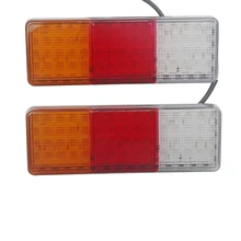 1 пара 75 светодиодный Автомобильный задний светильник s 12V 24V грузовик с прицепом лампа для поворотного сигнала стоп-сигнал светильник красный цвет: желтый, белый