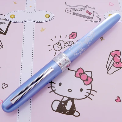 Платиновый hello kitty foutain набор ручек коробка kawaii розовый девчачий PGB-1000KT - Цвет: blue