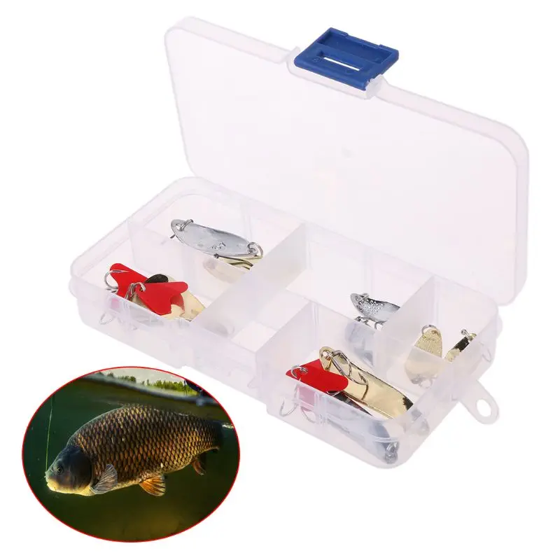 

10 Pcs/set Fishing Baits Sequins Set Artificial Lure Hook With Box Fish Scale Sequin Bait Tool Tackle Accessories