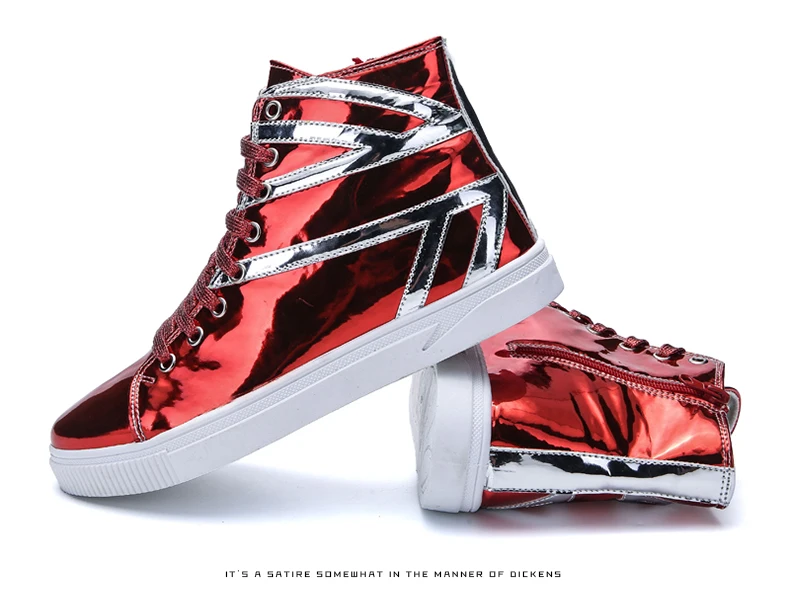 Brand Boots Men Glittering Leather Shoes Fashion Sneakers Waterproof Male Casual Ankle Boot Street Style Canvas Bot (9)