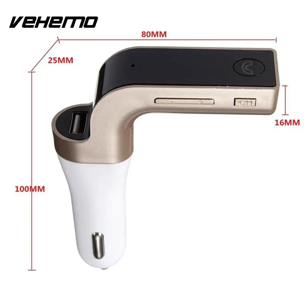 VEHEMO 12-24 V 5 V/2.1A автомобильное зарядное устройство для сигарет Bluetooth TF Pin USB Автомобильные аксессуары автомобильное зарядное устройство