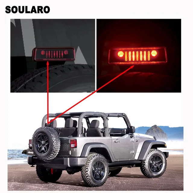 Car Accessories Balck Third Brake Light Cover For 2007 2017 Jeep Car Accessories Balck Third Brake Light Cover For 2007 2017 Jeep Wrangler Unlimited Jk Jku Rubicon Sahara Sport X S