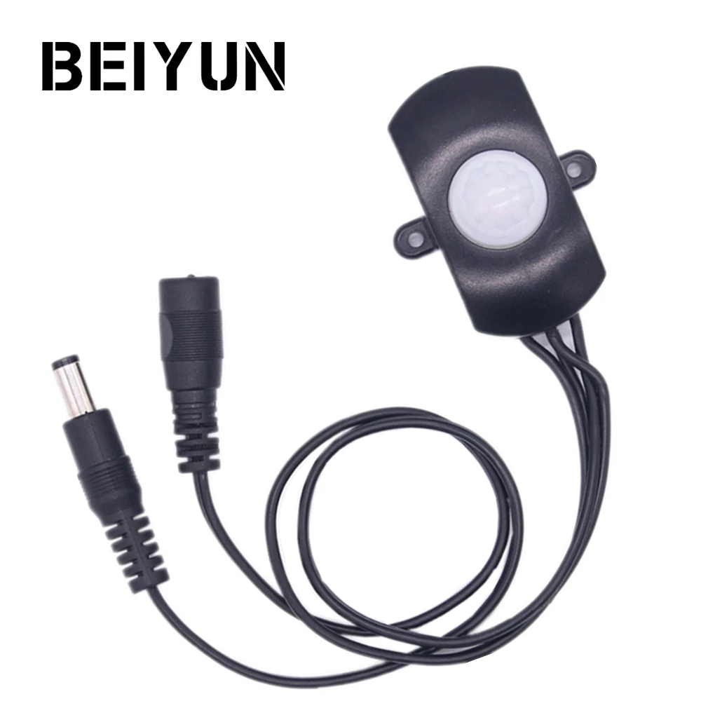

DC 5V -24V 5A PIR Sensor Switch With DC Male and Female plug For SMD 5050 5630 2835 3014 LED Strip