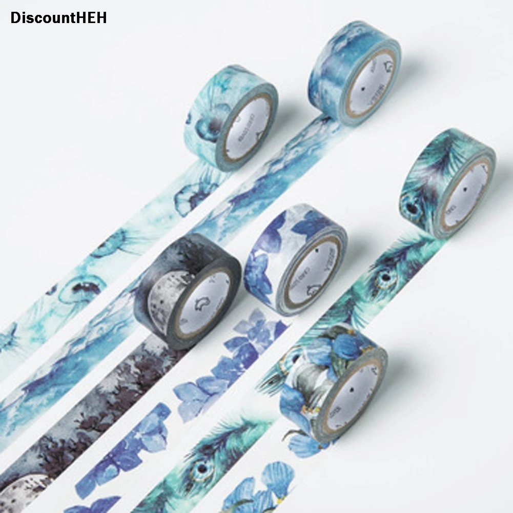 

1 PCS Colorful Washi Tape Set Masking Tape Japanese Kawaii Adhesive Vintage Diy Scrapbooking Washi Tape Stickers Decorative