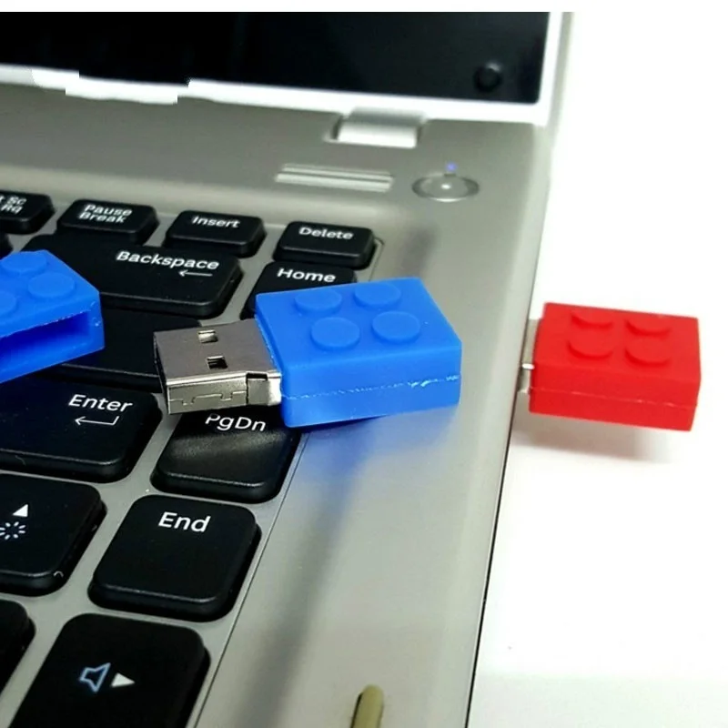 USB флешка Бесплатный подарок пластик здания Конструкторы флешки memory stick мини накопитель U диск красочный кирпич подарок приводы