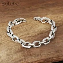 925 пробы Серебряный браслет ручной работы на цепочке для мужчин и женщин Ретро тайский серебряный мужской Браслет Модные Ювелирные изделия Подарки