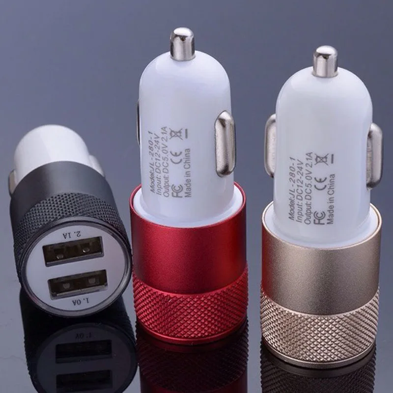 Автомобильный Usb Зарядное устройство для Sweatproof работает металлического двигателя автомобиля зарядка с двойным usb зарядка 2a автомобильное Зарядное устройство для Iphone