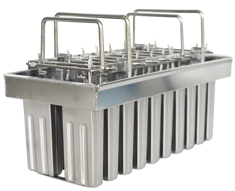 

20pcs Stainless Steel Ice Lolly Mold Type 3 (Style 3, flat head double slot, 85ml, for ice cream molding)