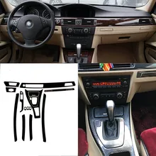 Auto-Styling Nuovo 3D In Fibra di Carbonio Interni Auto Center Console Cambiamento di Colore Stampaggio adesivi per Pareti Adesivi Per BMW Serie 3 e90 E92 E93