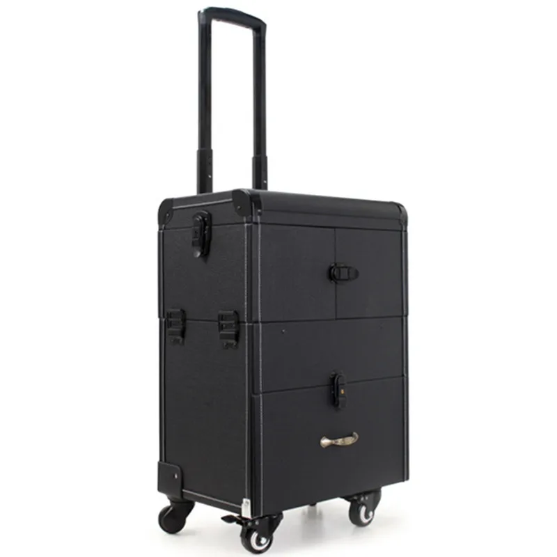 Professional makeup trolley case bags large capacity multilayer multi purpose cosmetic bag travel suitcase box beauty toolbox