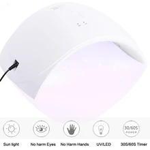 1 шт. 9C 24 Вт УФ светодиодный светильник Сушилка для ногтей штепсельная вилка ЕС для быстросохнущих гель-лаков Инструменты машина для ногтей установка времени 30 s/60 s лампа сенсор