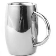 1 шт. 410 мл/300 мл с двойными стенками Нержавеющая сталь кружка изолированный термос для кофе Пивная кружка чашка для питья