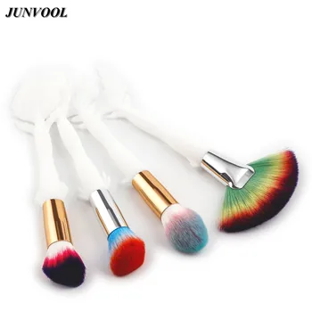

Cosmetics Magic Fish Make Up Brush Tools 4pcs Mermaid Foundation Blending Powder Eyeshadow Blush Large Fan Makeup Brushes Set