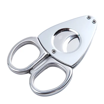 

The new stainless steel dual functional Cigar cutter Cigar scissors Gadgets for Men With Cigar Punch And Gift Box