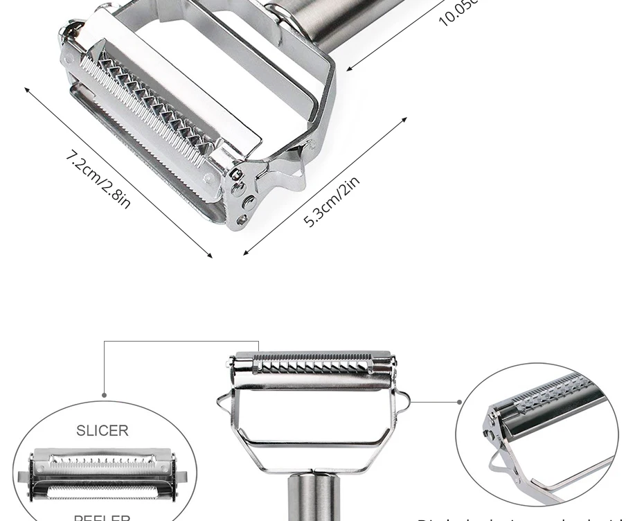 Очистители овощей и фруктов кухонный гаджет Многофункциональный Жульен, картофель морковь из нержавеющей стали слайсер Терка кухонные аксессуары