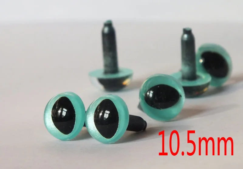 10.5 mm blue color Cat eyes Plastic safety eyes--30pairs