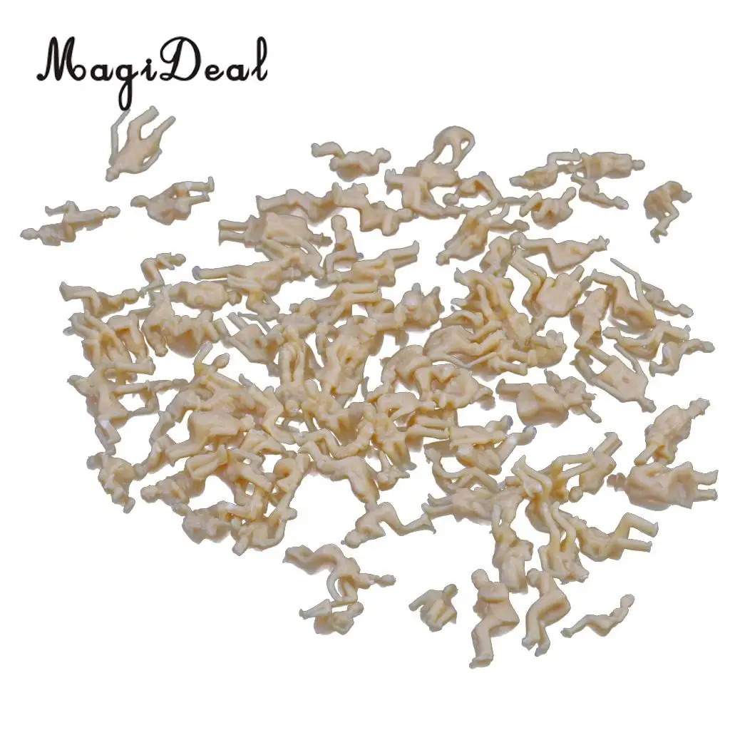 100Pcs/Pack HO Diorama Scenics Seated People Passenger Figures Model Train Layout Street Scene Diorama DIY Toys
