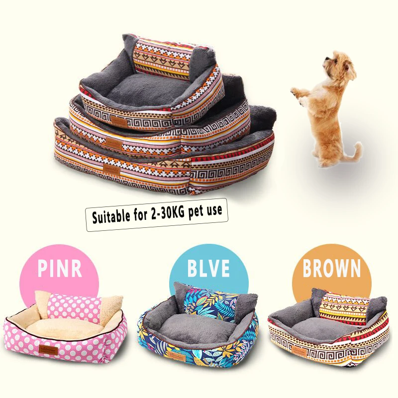 buy Pink Pet Self Warming Beds Dog Bed Rectangle Cushion Pet Sofa Winter Puppy House Soft Fleece Kennel Cat Cotton Mat Blanket