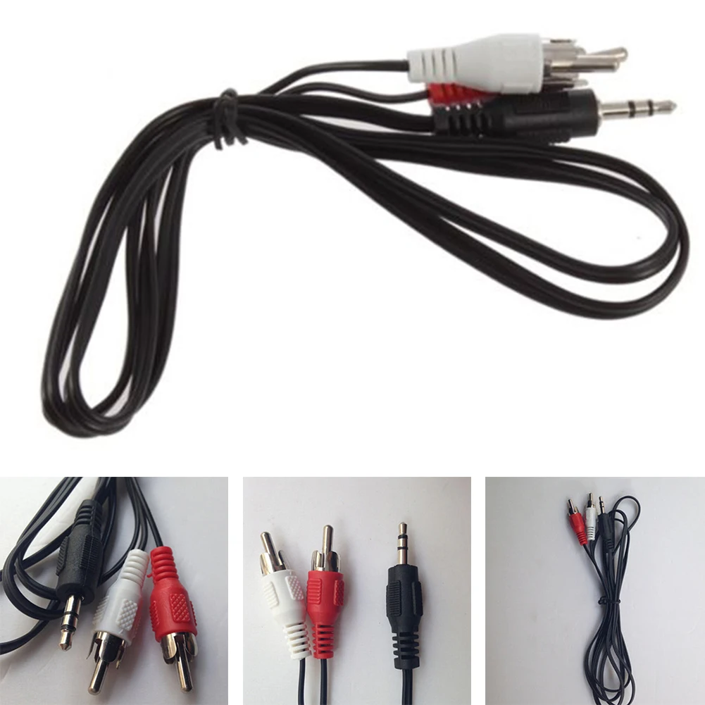 3.5mm 1//8/" Jack Mini plug TO 2 RCA Male Stereo Phono Audio Speaker Adapter CABLE