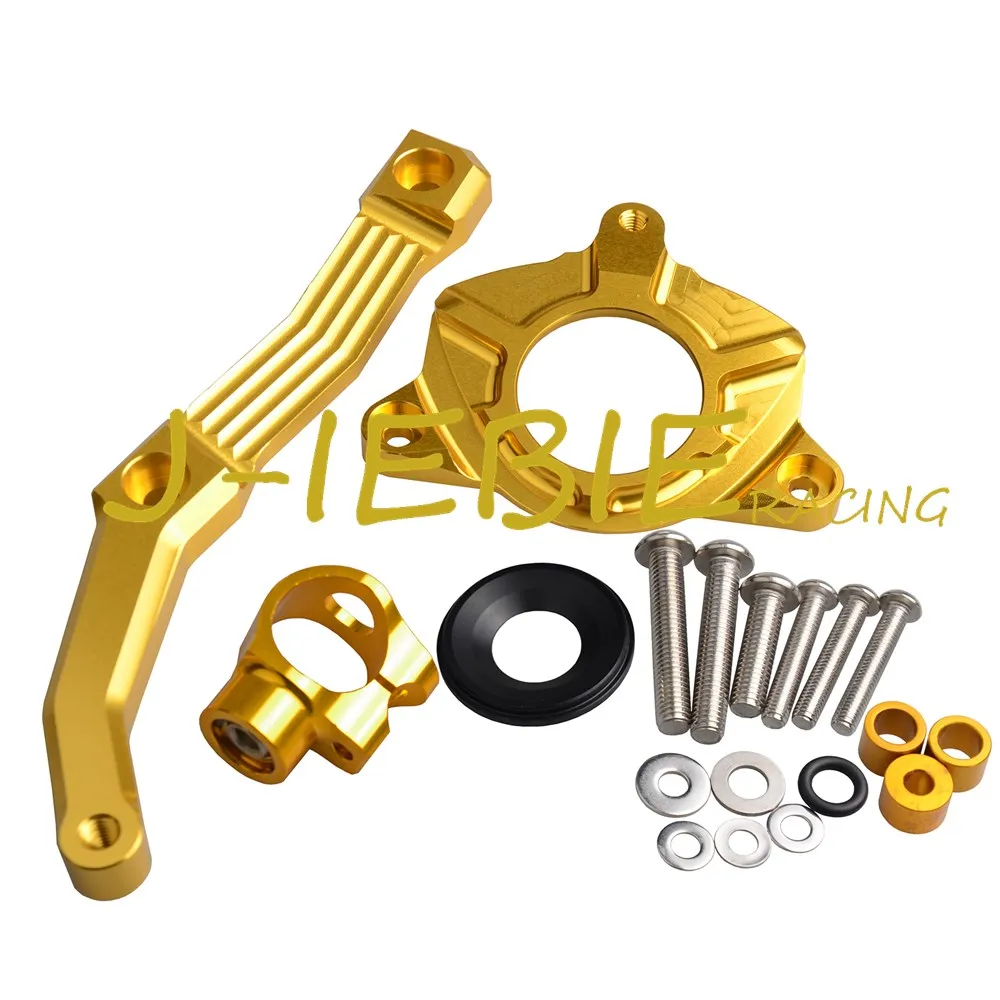 

CNC Steering Damper Stabilizer Bracket Mounting For Kawasaki Z1000 2010-2013 2011 2012 Gold