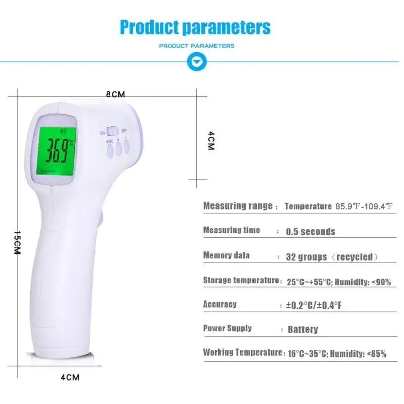 3-Цвет Подсветка диагностический инструмент цифровой термометр для ребенка Бесконтактный инфракрасный термометр ребенка и взрослых