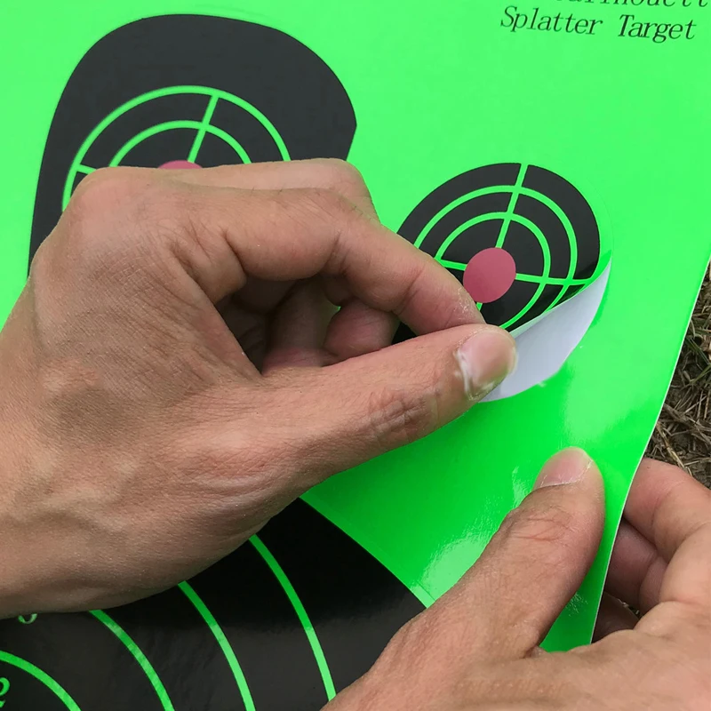 25 шт. мишень для стрельбы 1" x 18" силуэт брызговик Reactiveb бумага для мишени цели флуоресцентный зеленый для оружия или стрельбы из лука