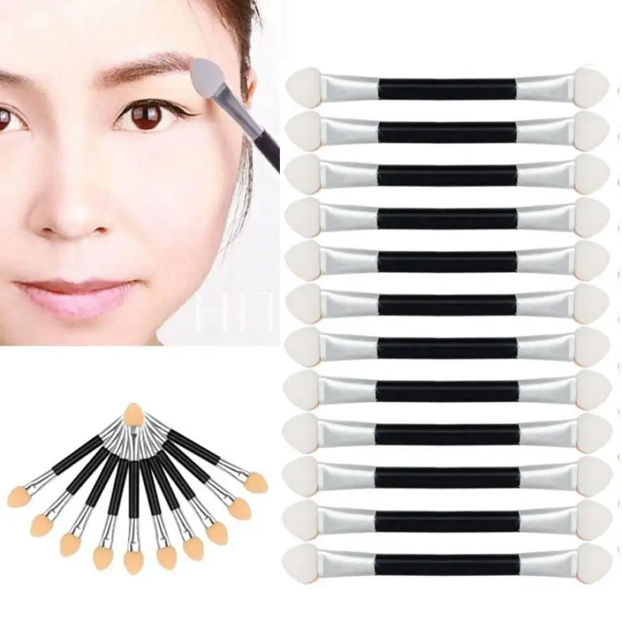 Beauty Girl 12Pcs Makeup Double End Eye Shadow Eyeliner Brush Sponge Applicator Tool