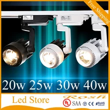 AC 220 В 110 В кри следить прожектор LED spot light rail лампы COB 20 Вт 25 Вт 30 Вт 40 Вт трек светодиодный CE UL SAA