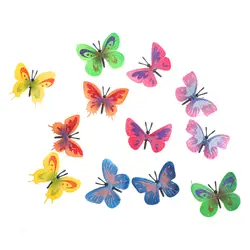 12 шт. моделирование Пластик бабочка фигурки животных модель для сада-парка детский подарок рассказывая историю реквизит вечерние Decor