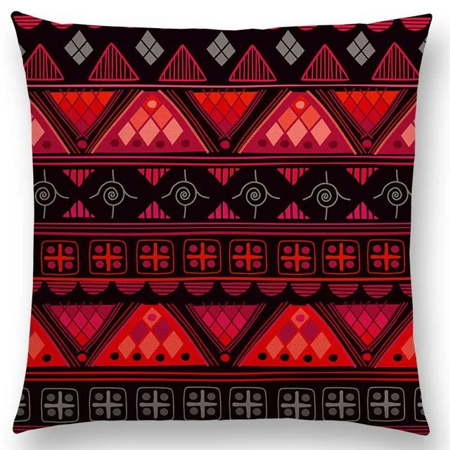 Boho примитивный геометрический узор Национальный Стиль Экзотические родные полосатый Navajo стрелы украшение чехлов на подушки диван бросок наволочка - Цвет: 9