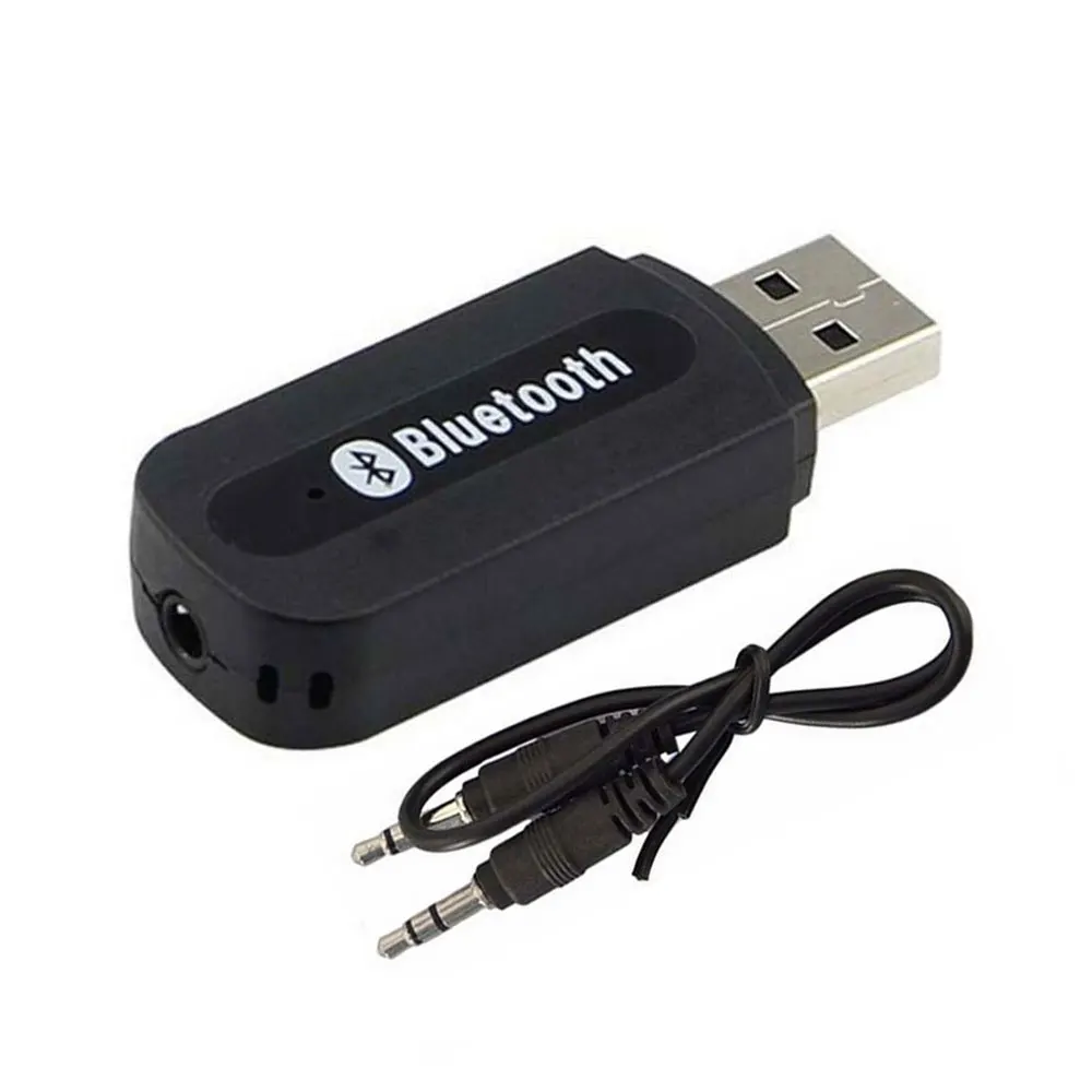 YuBeter USB Bluetooth приемник беспроводной передатчик адаптер Авто 3,5 мм разъем аудио AUX стерео музыка для IOS Android телефон - Цвет: Черный