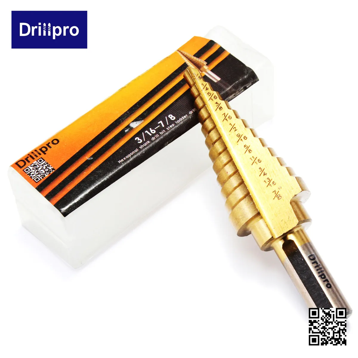 Drillpro 1x1/"-1-3/8" Шаг сверло набор Титан покрытием высокого Скорость Сталь ступенчатая Буровая головка бура - Цвет: Золотой